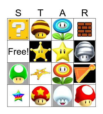 MARIO GALAXY Bingo Card