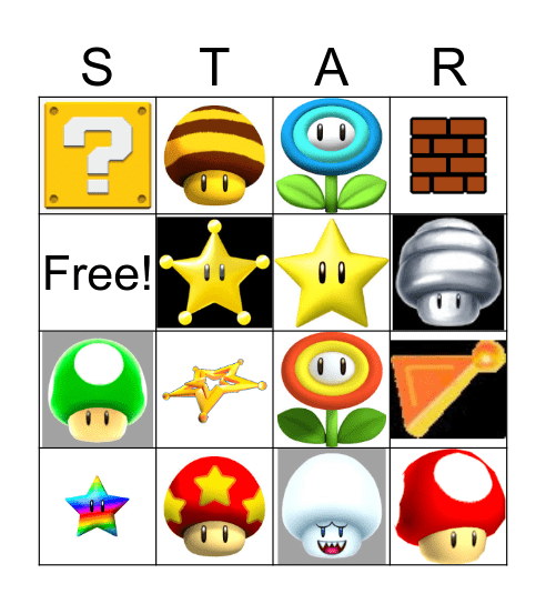 MARIO GALAXY Bingo Card
