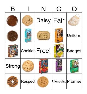 Girl Scout Cookie BINGO! Bingo Card