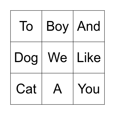 BINGO Card