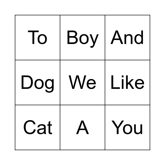 BINGO Card
