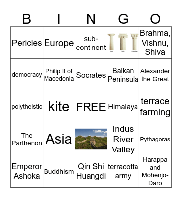 QUARTER TWO EXAM REVIEW Bingo Card