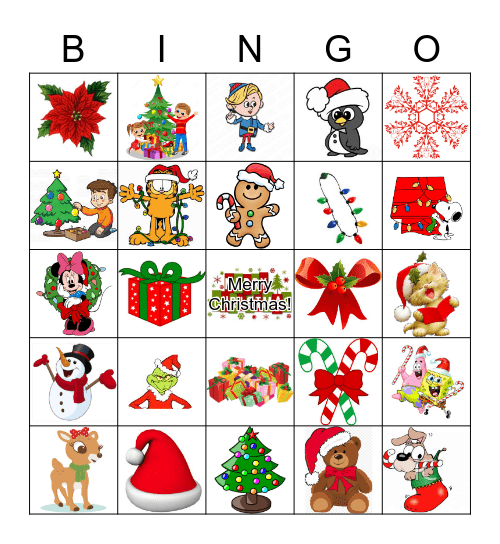 SECRET SANTA CHRISTMAS Bingo Card