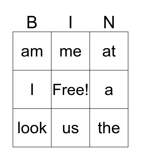 The Play (PM 2) Bingo Card