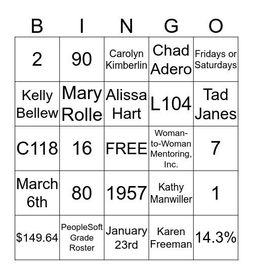 AOM Beach Bingo 2 Bingo Card