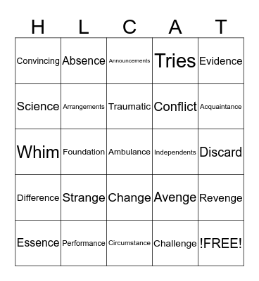 Mp4-12c Bingo Card