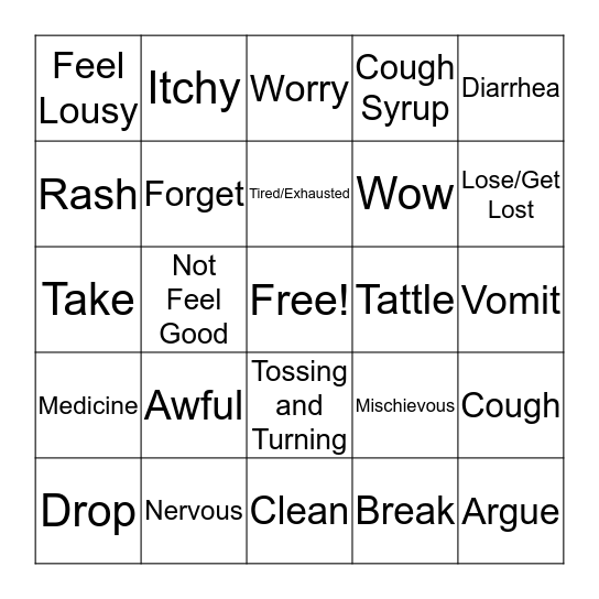Unit 14 Bingo Card