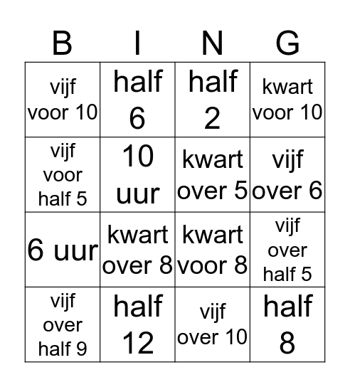 Words unit 3 Bingo Card