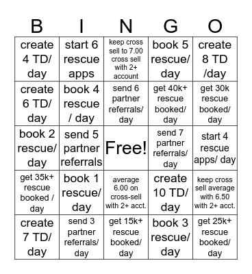 FSR bingo Card