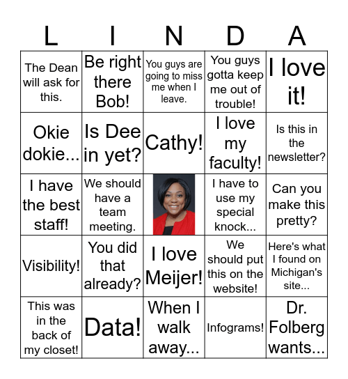 LINDA Bingo Card
