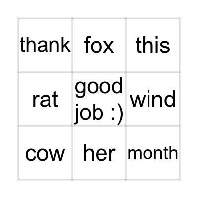 Bingo Card