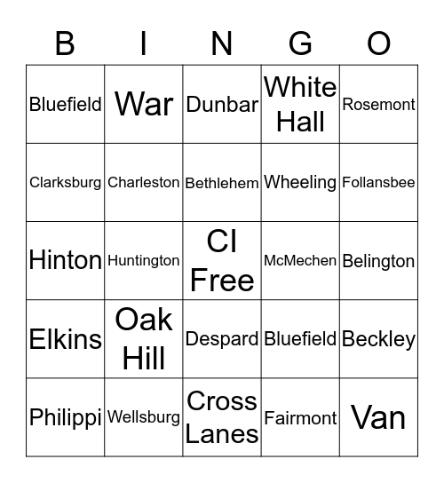 Centralized Intake Bingo Card