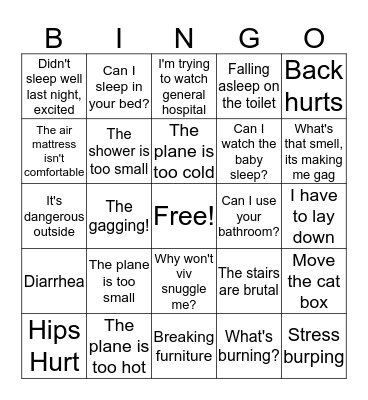 The Visit Bingo Card