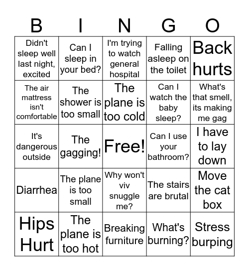 The Visit Bingo Card