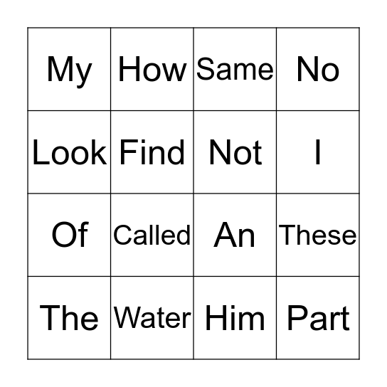 Bingo Card