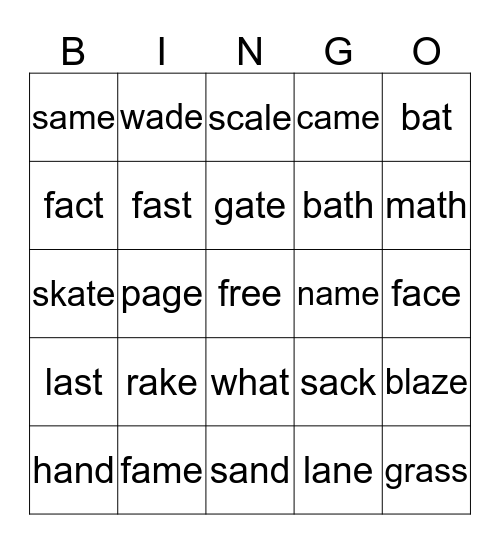 WW Sort 7 Bingo Card