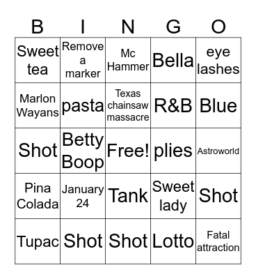 Vaiccia's Dirty 30 Bingo Card