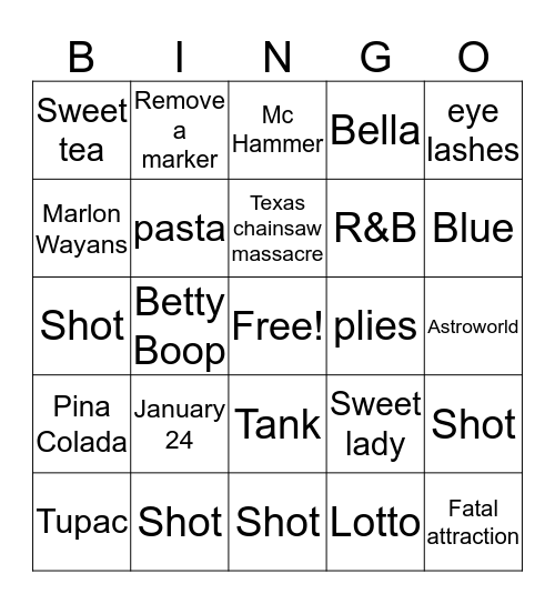 Vaiccia's Dirty 30 Bingo Card