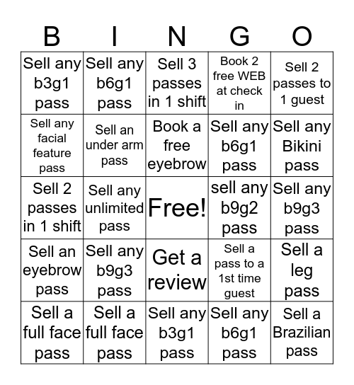 GSA Bingo  Bingo Card