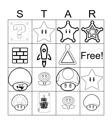 MARIO GALAXY Bingo Card
