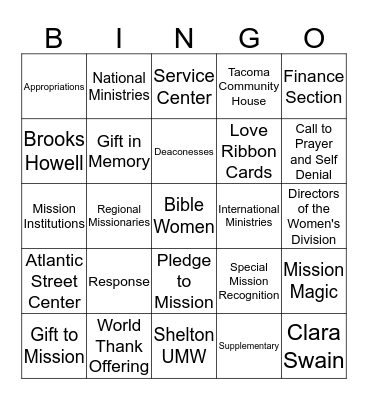 Financial Bingo Card
