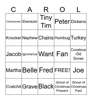 A Christmas... Bingo Card