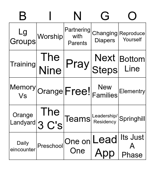 2/42 Kids Bingo Card