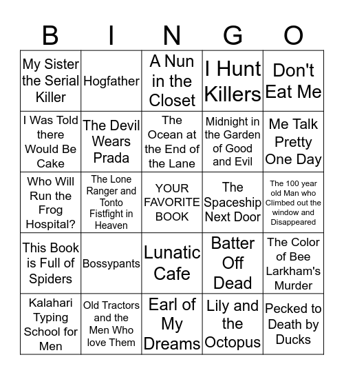 BOOK BINGO Card