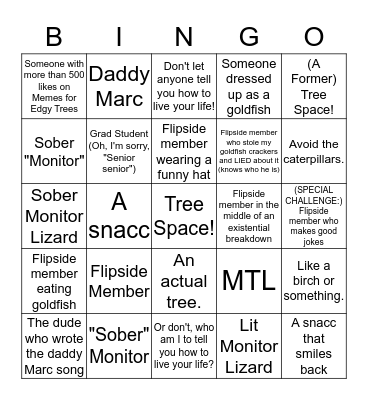 FMOTQ: Flipside Edition Bingo Card