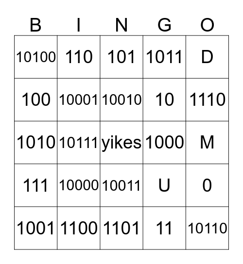 BINGOBINGOBINGOBINGOBINGO Card