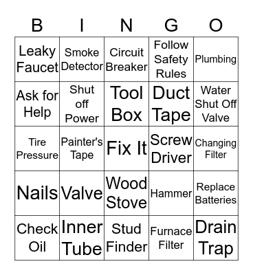 Webelos Bingo Card