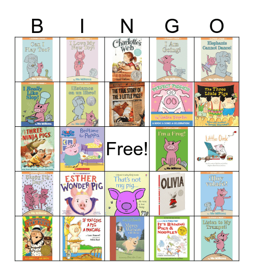 PIG BINGO! Bingo Card