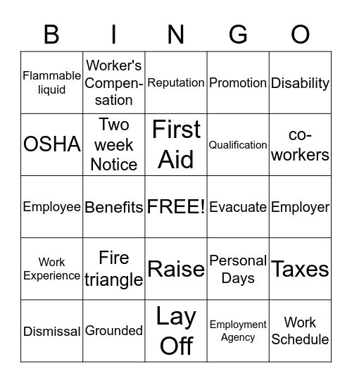 ICE FINAL Bingo Card