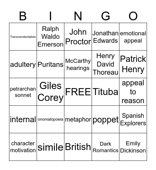 Bingo Card