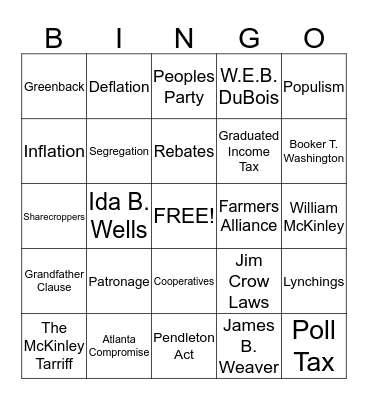 Stalemate In Washington Bingo Card