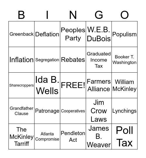 Stalemate In Washington Bingo Card