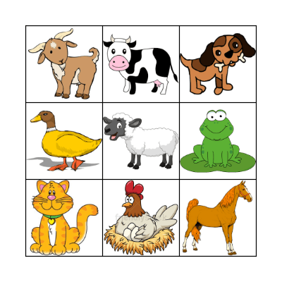 Animals! Bingo Card