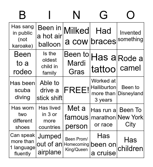 HR Bingo Card