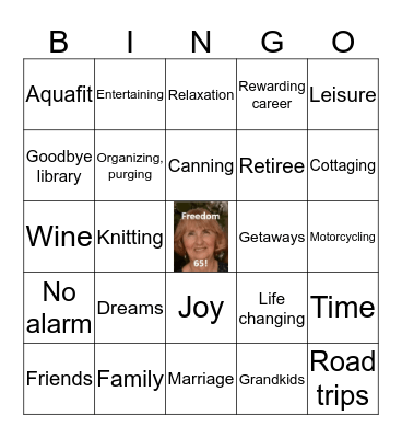 Phyllis' Retirement Bingo! Bingo Card