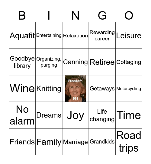 Phyllis' Retirement Bingo! Bingo Card