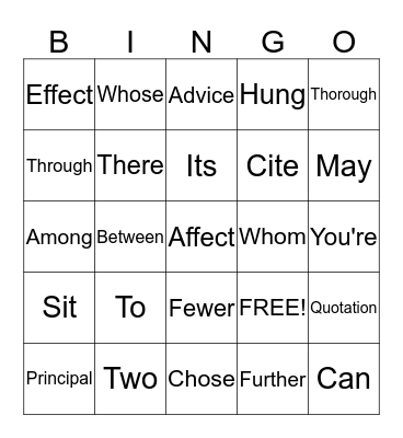 Bingo Card