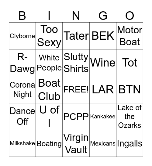 480s Bingo Card