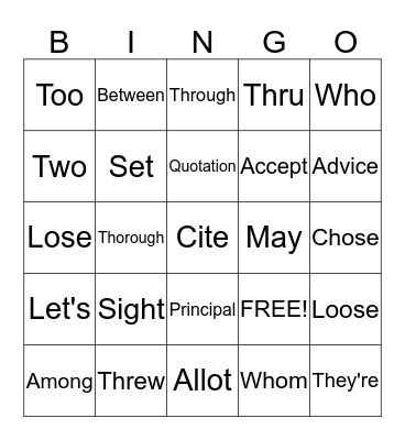 Bingo Card