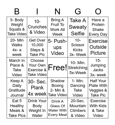 FORGING FIT  Bingo Card