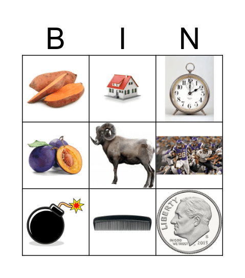 MINGO Bingo Card
