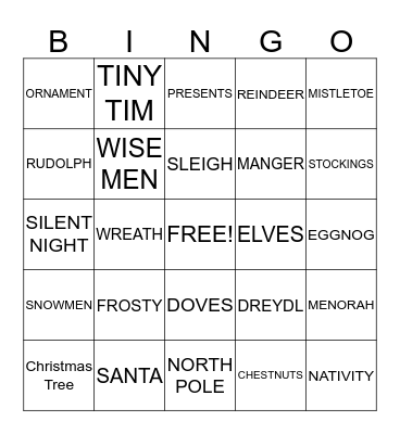 HOLIDAY BINGO Card
