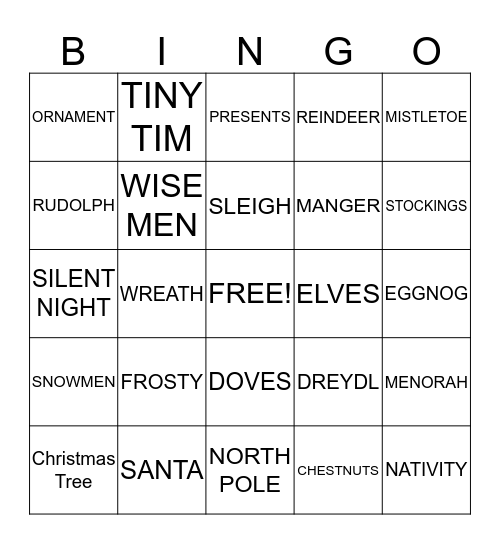 HOLIDAY BINGO Card