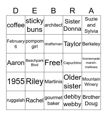 Birthday Bingo Card