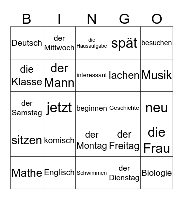 So ein Zufall 1 kpl 14 Bingo Card