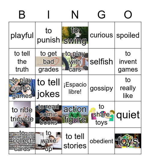 La niñez Bingo Card